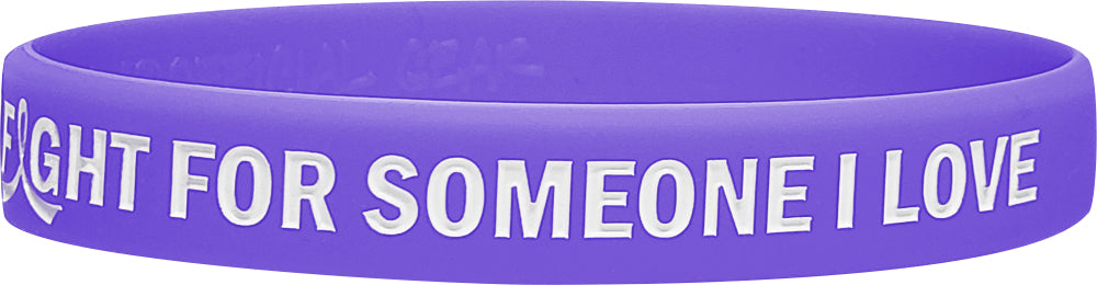 In the Fight for Someone I Love Silicone Wristband - Violet