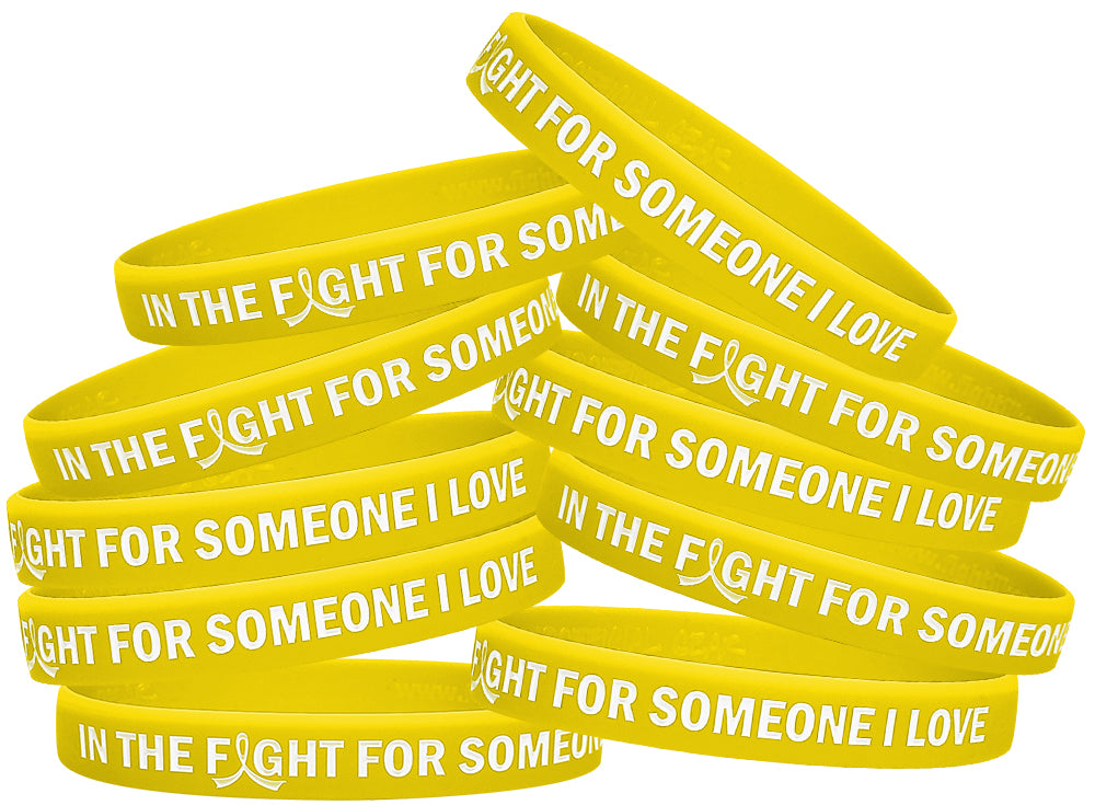 In the Fight for Someone I Love Silicone Wristband - Yellow