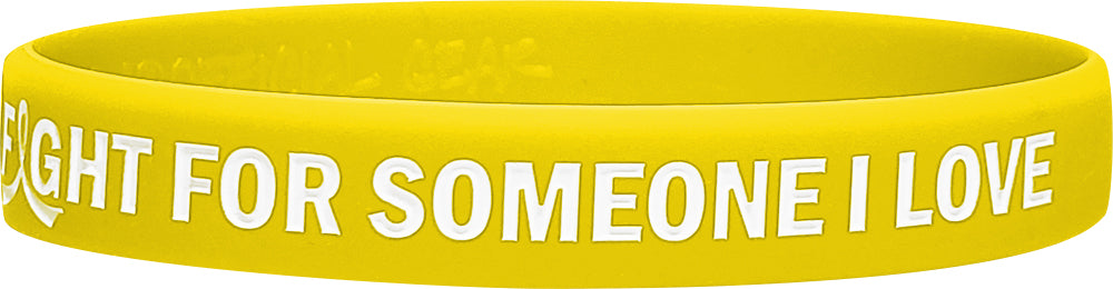 In the Fight for Someone I Love Silicone Wristband - Yellow