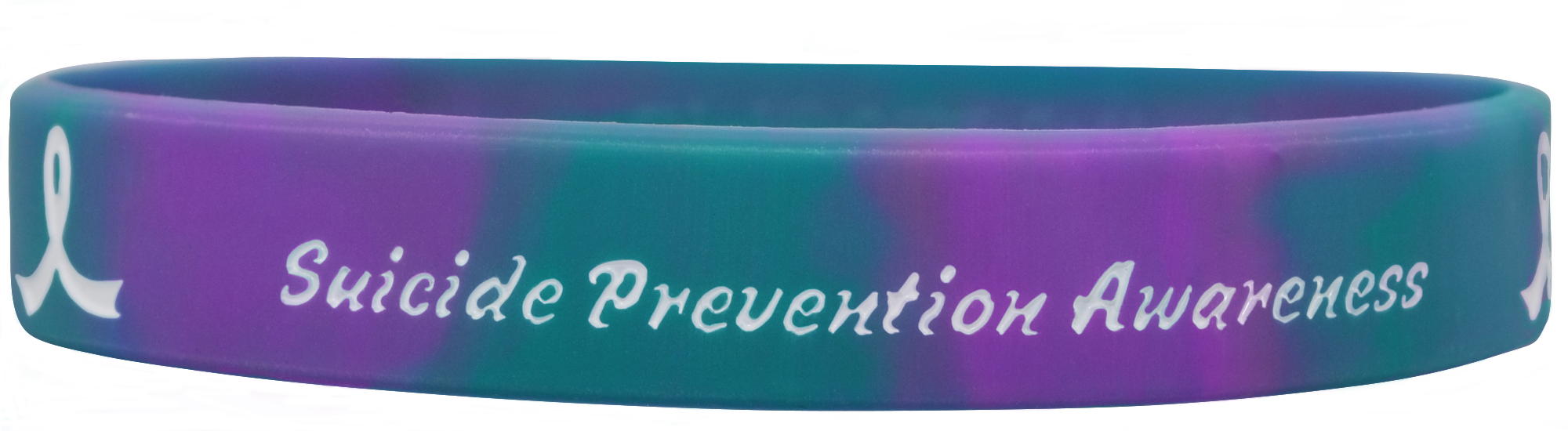 Meant the World to Me Silicone Wristband - Teal/Purple Swirl