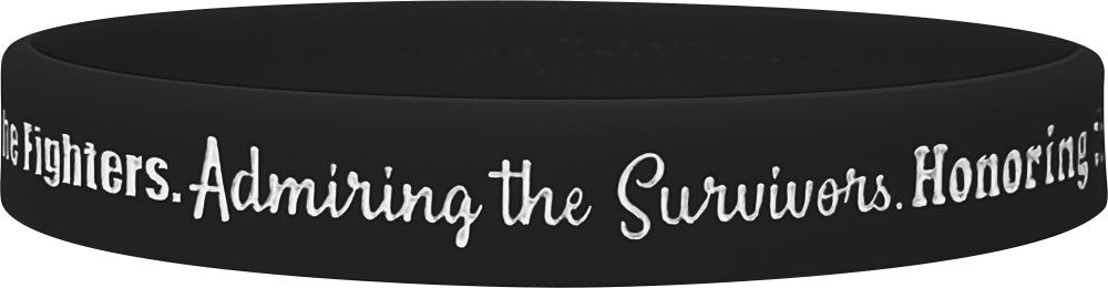Supporting Admiring Honoring Silicone Wristband - Black