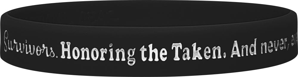 Supporting Admiring Honoring Silicone Wristband - Black