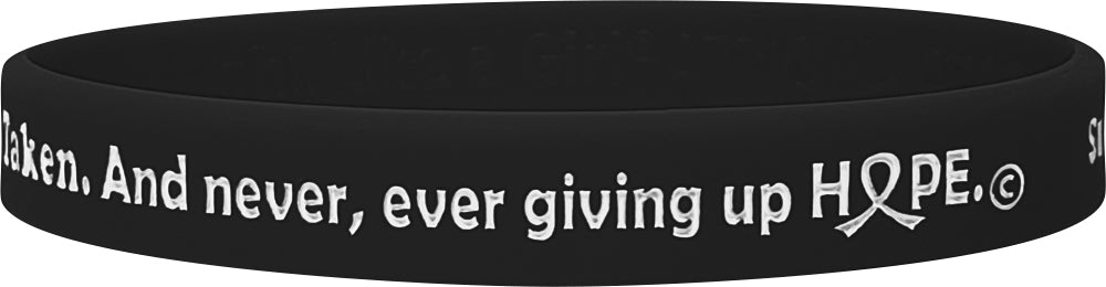 Supporting Admiring Honoring Silicone Wristband - Black