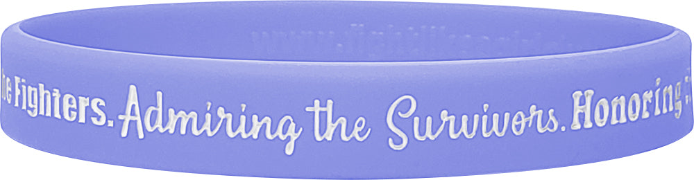 Supporting Admiring Honoring Silicone Wristband - Periwinkle