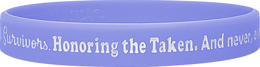 Supporting Admiring Honoring Silicone Wristband - Periwinkle