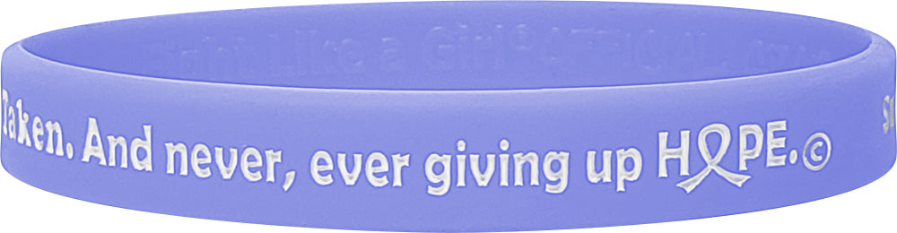 Supporting Admiring Honoring Silicone Wristband - Periwinkle