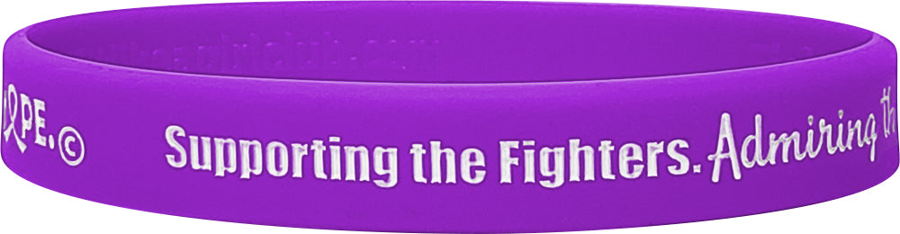 "Supporting Admiring Honoring" Ink-Filled Silicone Wristband - Purple