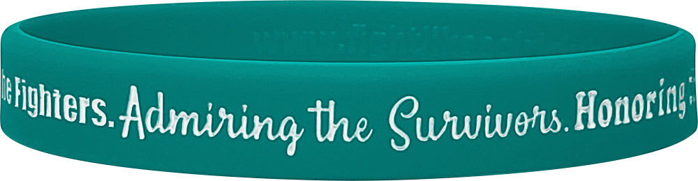 Supporting Admiring Honoring Silicone Wristband - Teal