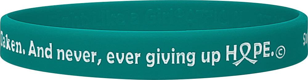 Supporting Admiring Honoring Silicone Wristband - Teal
