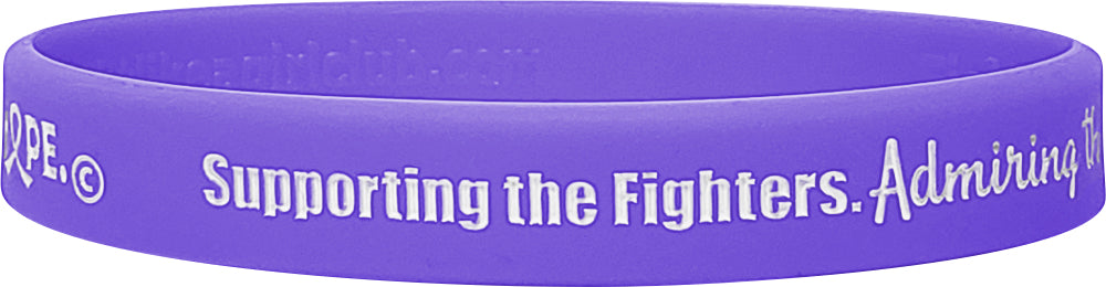"Supporting Admiring Honoring" Ink-Filled Silicone Wristband - Violet