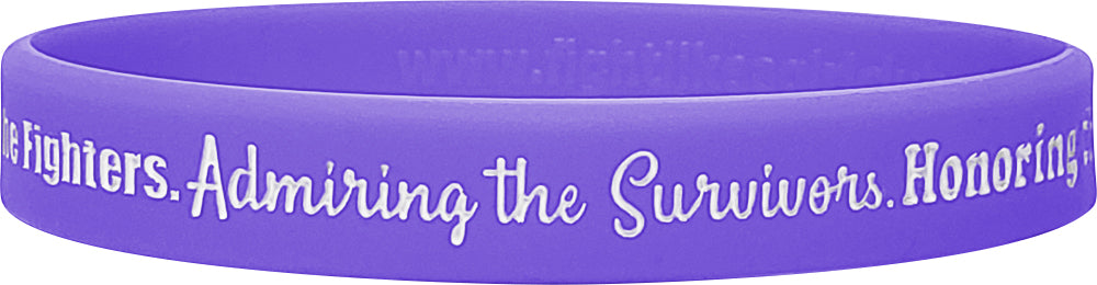 Supporting Admiring Honoring Silicone Wristband - Violet