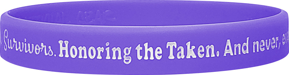 Supporting Admiring Honoring Silicone Wristband - Violet