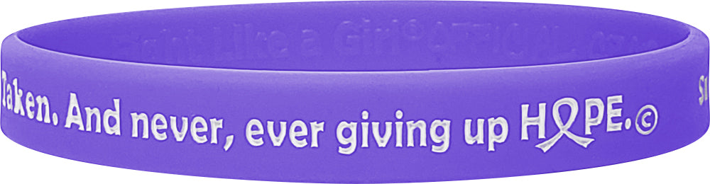 Supporting Admiring Honoring Silicone Wristband - Violet