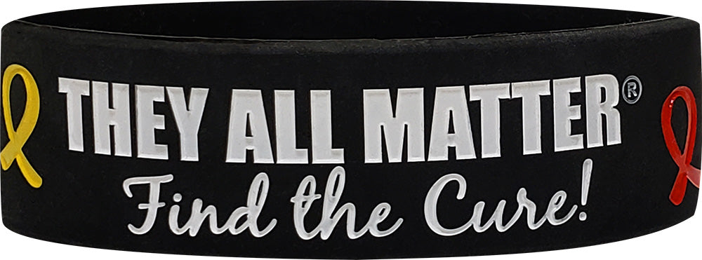 They All Matter Wide Silicone Wristband - Black