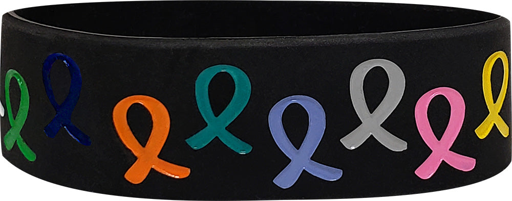 They All Matter Wide Silicone Wristband - Black