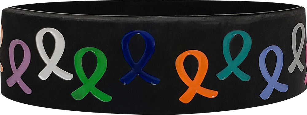 They All Matter Wide Silicone Wristband - Black