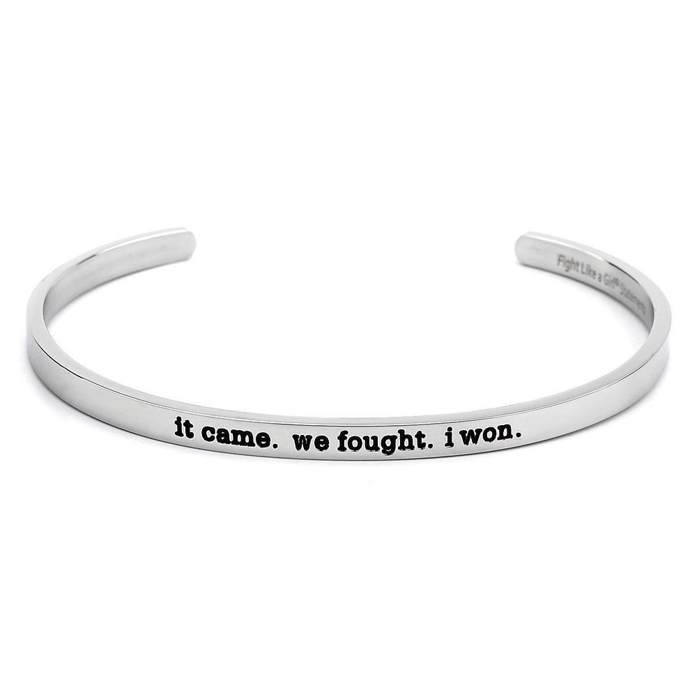 It Came We Fought I Won Skinny Cuff Bracelet - Silver (Discontinued)