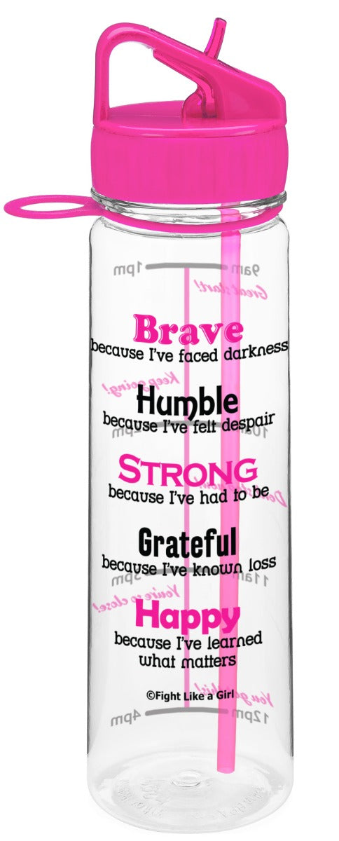 "Brave" SlimKim II Water Bottle - Hot Pink