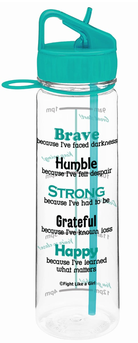 "Brave" SlimKim II Water Bottle - Teal
