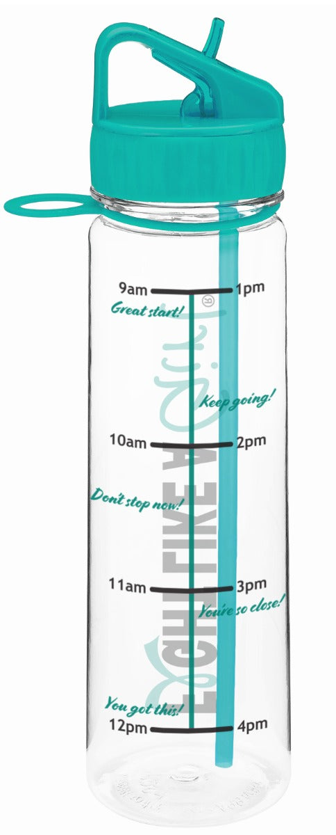 "Fight Like a Girl Hybrid" SlimKim II Water Bottle - Teal
