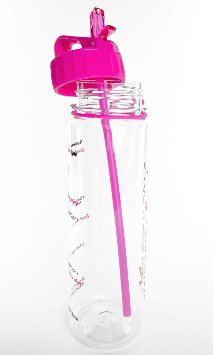 "Fight Like a Girl Grunge" SlimKim II Water Bottle - Hot Pink