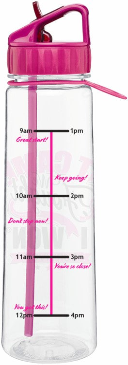 Breast Cancer Survivor Water Bottle It Came We Fought I Won Pink Ribbon