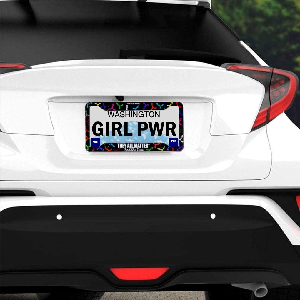 "They All Matter" License Plate Frame - Black Aluminum