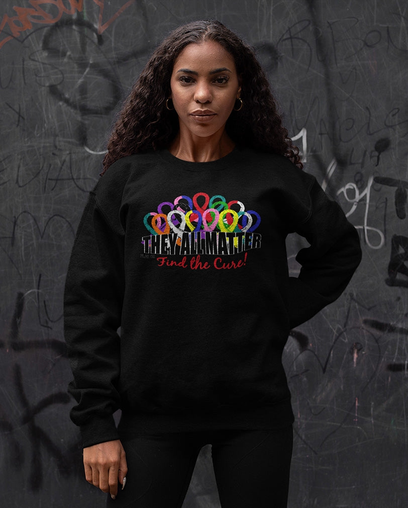 "They All Matter" Unisex Sweatshirt - Black