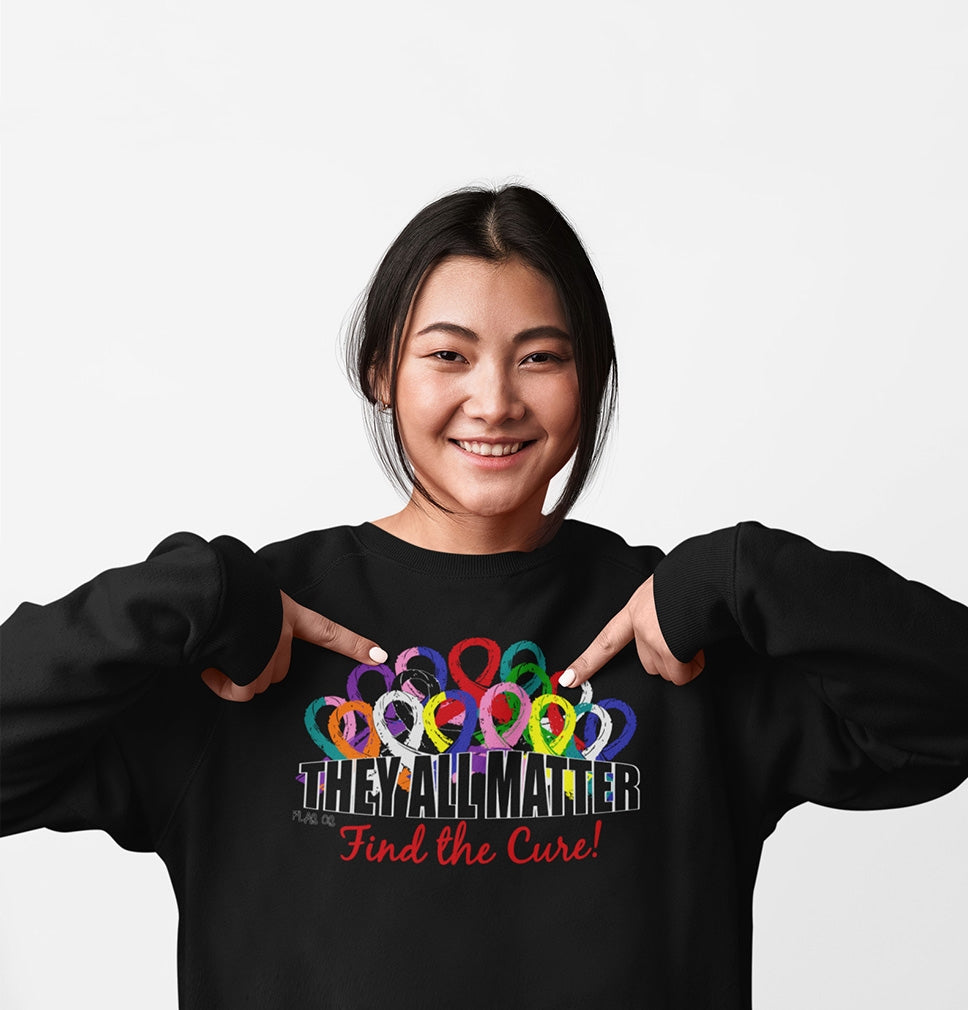 "They All Matter" Unisex Sweatshirt - Black