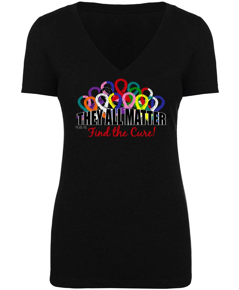 They All Matter Women's Tri-Blend V-Neck T-Shirt - Black