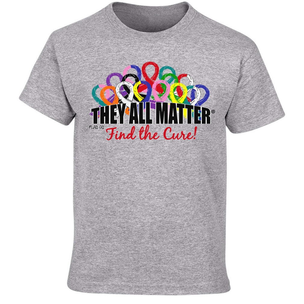 "They All Matter" Youth T-Shirt - Heather Grey