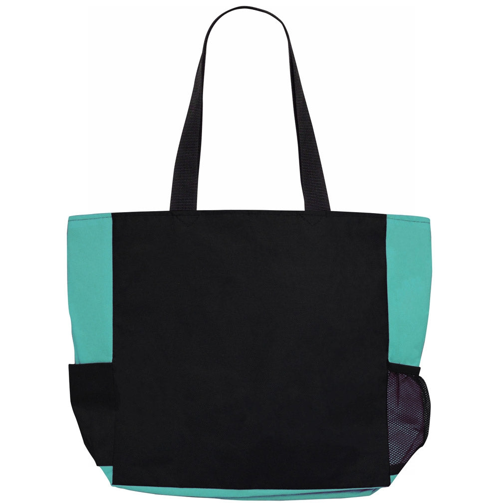 Back of Fight Like a Girl Knockout Dakota Tote Bag - Teal
