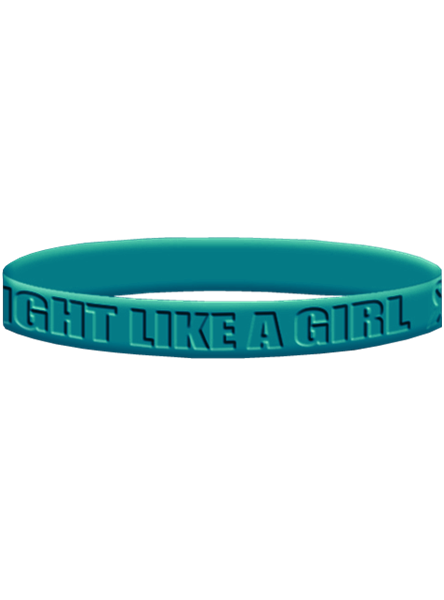 Fight Like a Girl Wristband - Teal