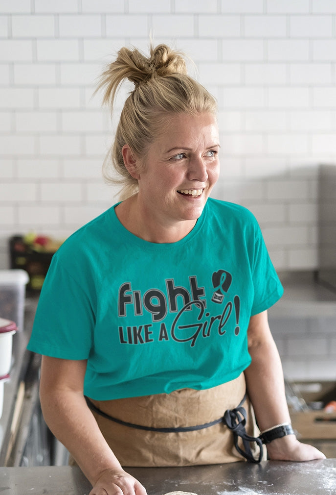 "Fight Like a Girl Signature" Unisex T-Shirt - Teal
