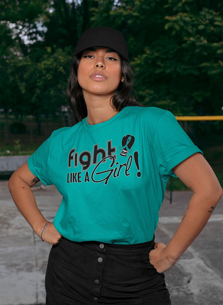 "Fight Like a Girl Signature" Unisex T-Shirt - Teal