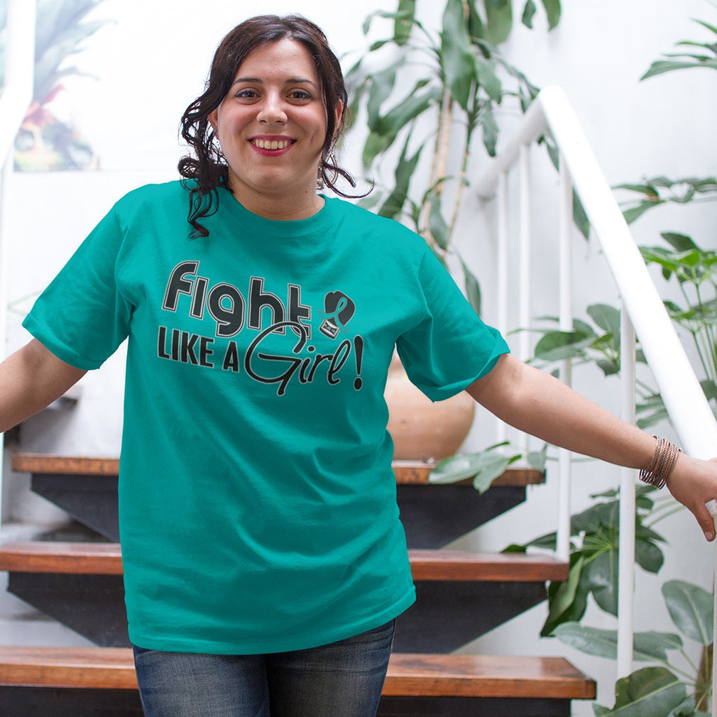 "Fight Like a Girl Signature" Unisex T-Shirt - Teal