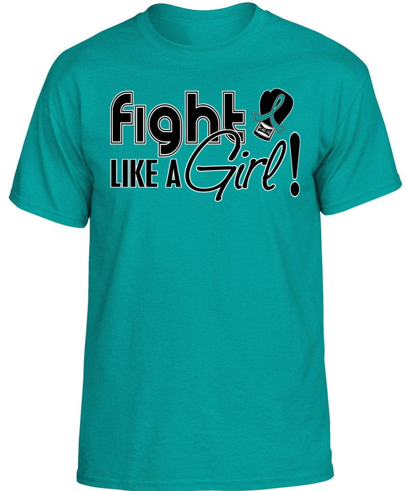 "Fight Like a Girl Signature" Unisex T-Shirt - Teal