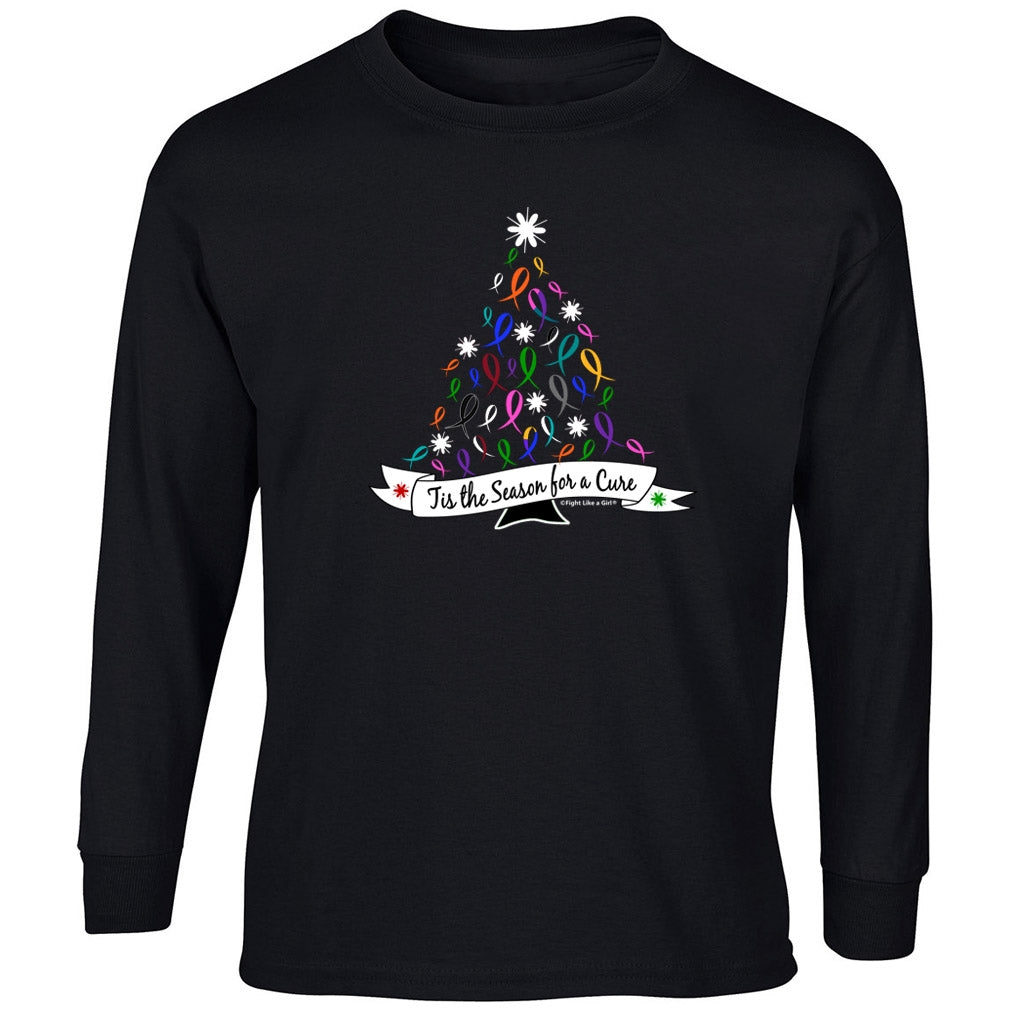 'Tis the Season Youth Long Sleeve T-Shirt - Black