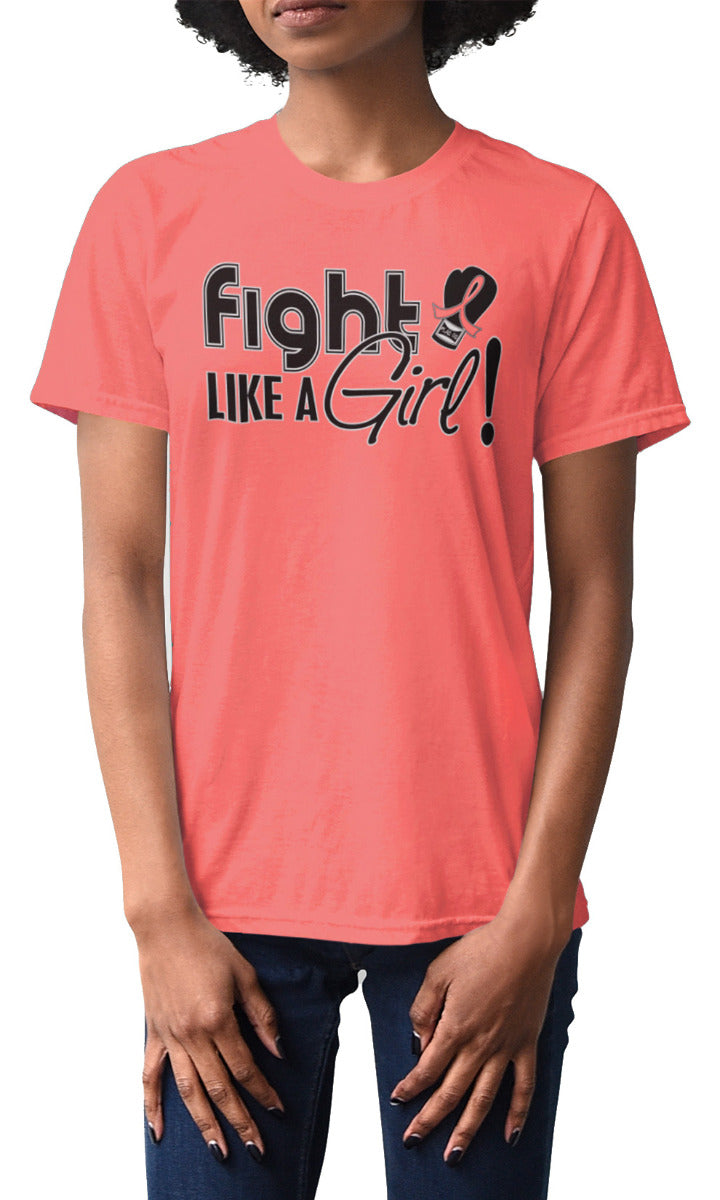 Fight Like a Girl Signature Unisex T-Shirt - Peach