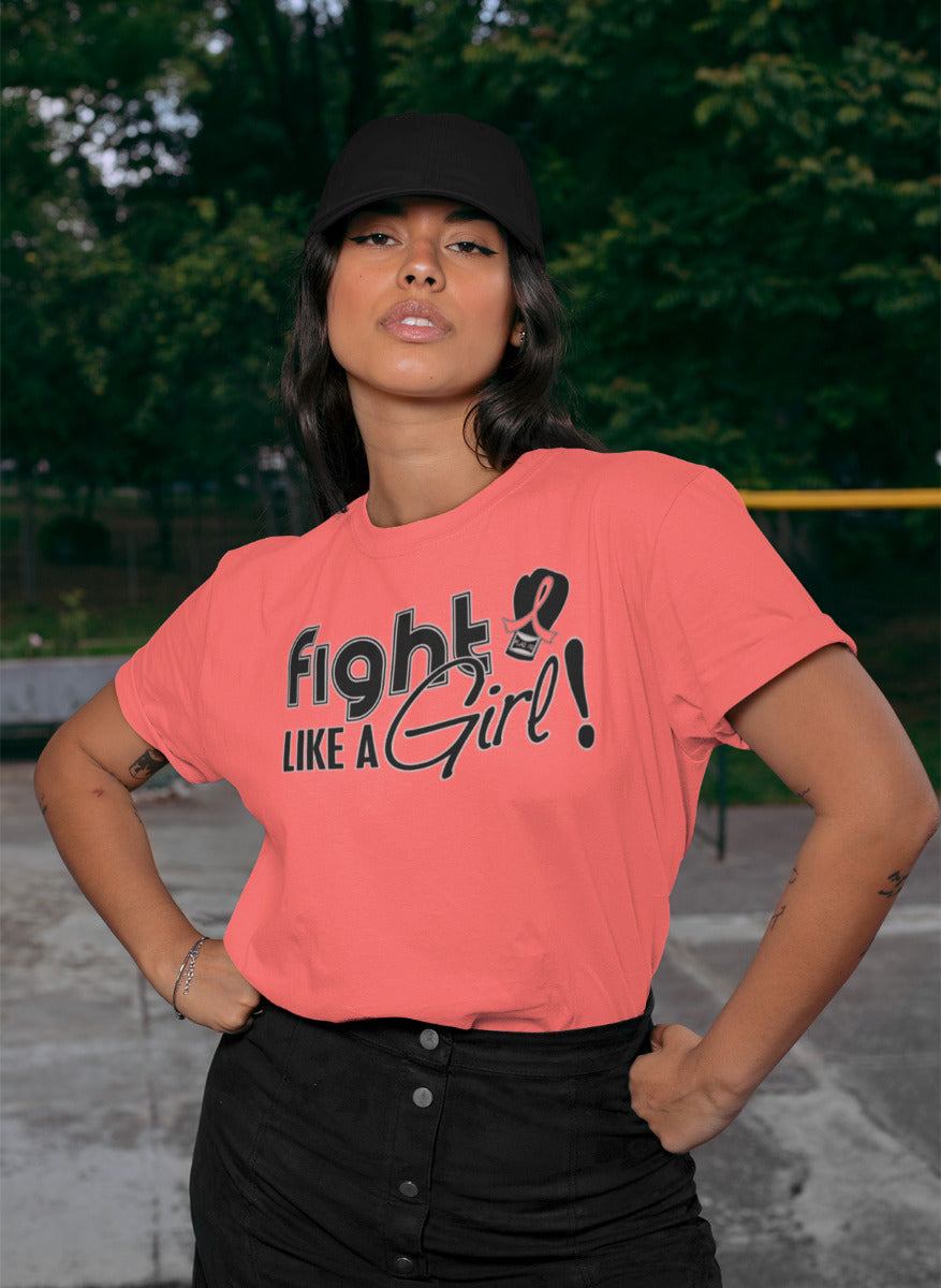 Fight Like a Girl Signature Unisex T-Shirt - Peach