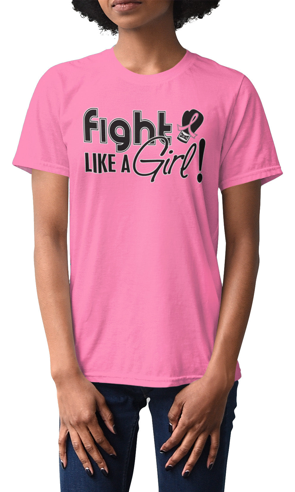 Fight Like a Girl Signature Unisex T-Shirt - Pink