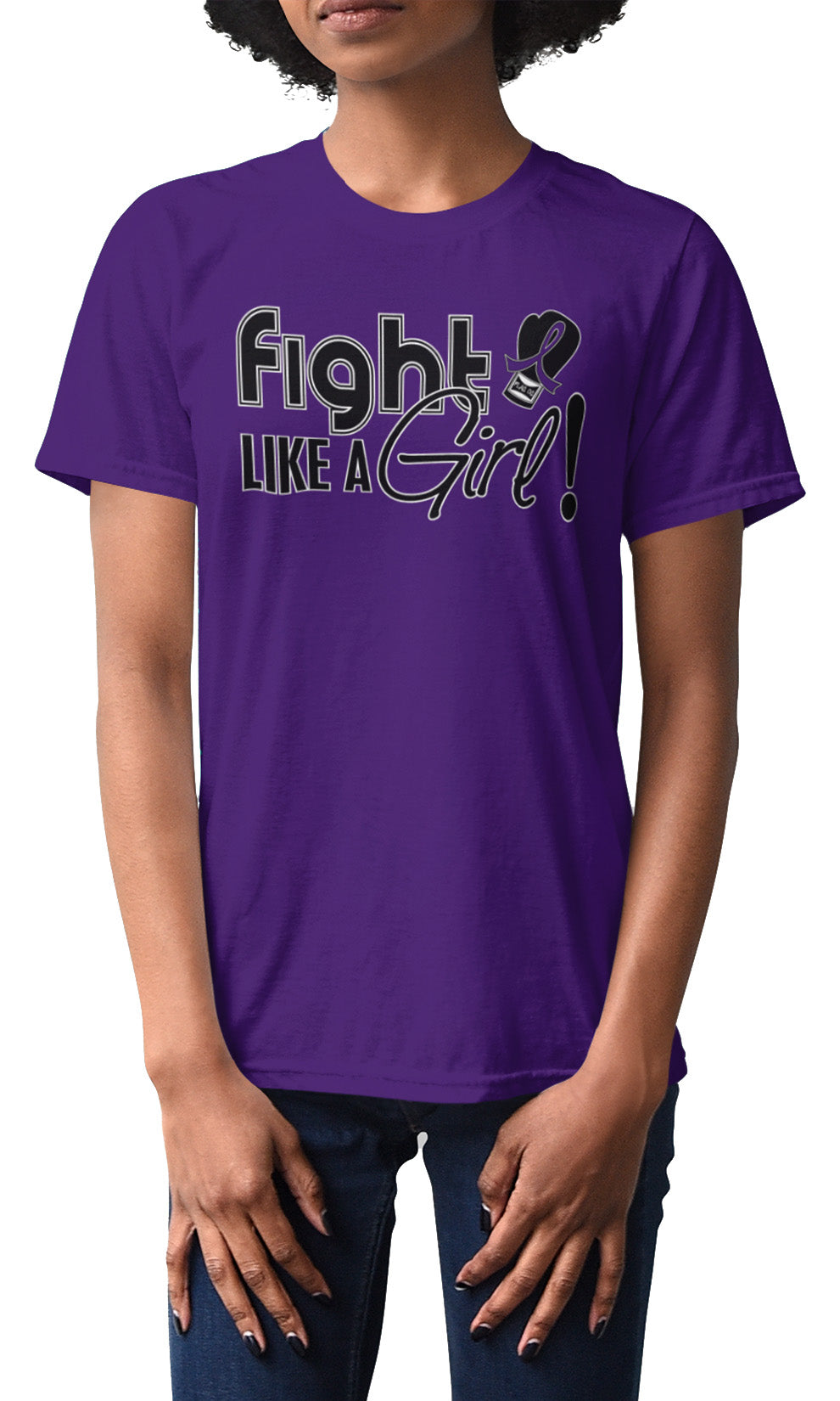 Fight Like a Girl Signature Unisex T-Shirt - Purple