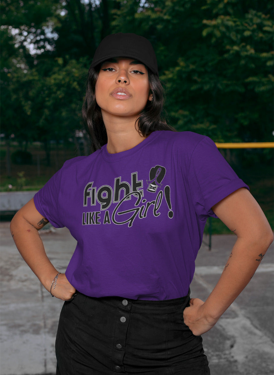 Fight Like a Girl Signature Unisex T-Shirt - Purple