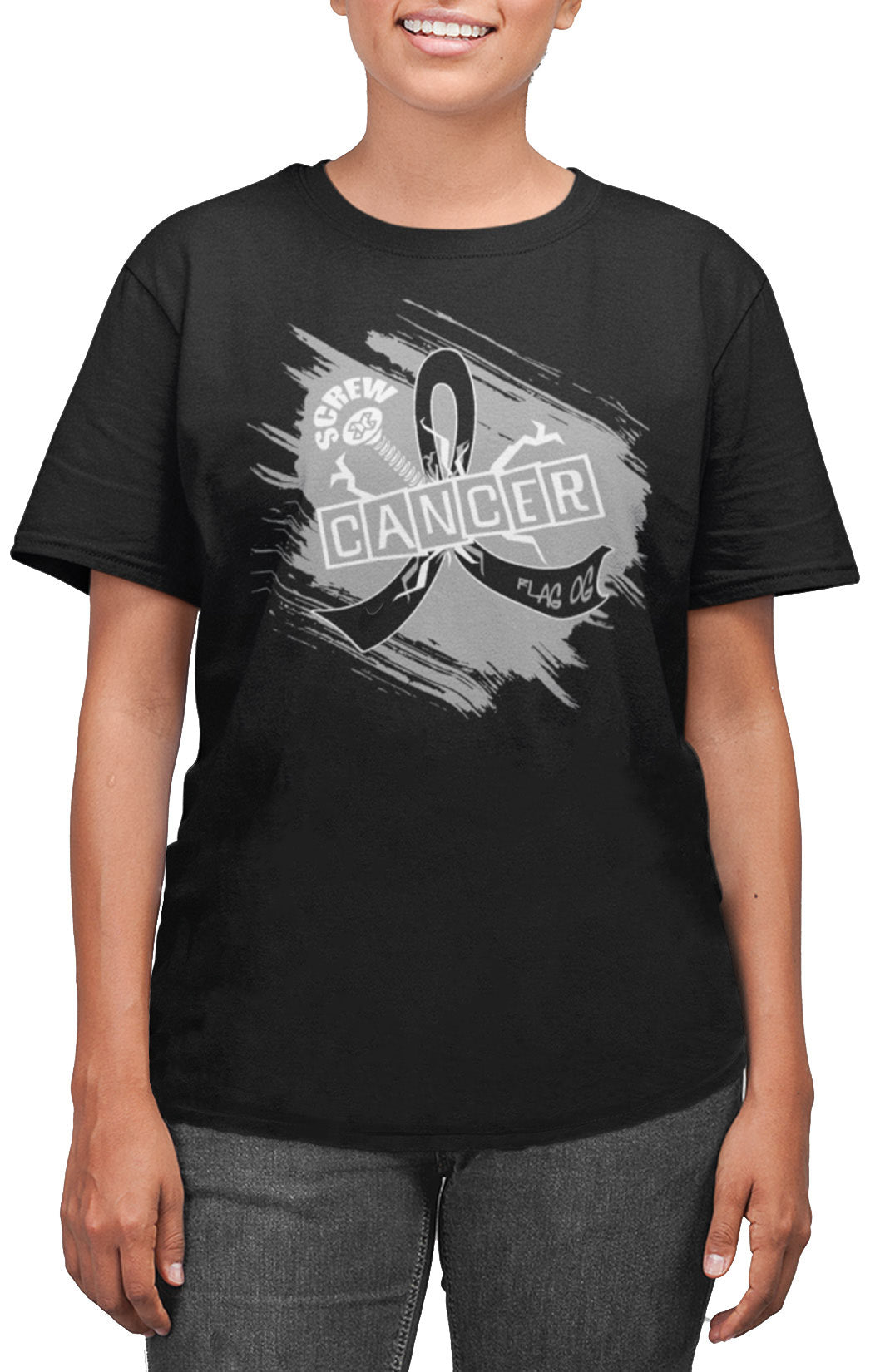 Screw Cancer Unisex T-Shirt - Black