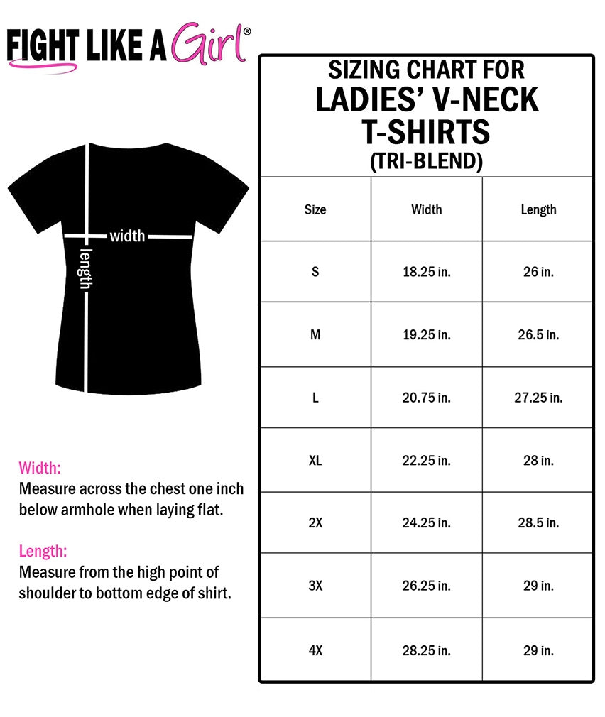 V-Neck Tri Blend Size Chart