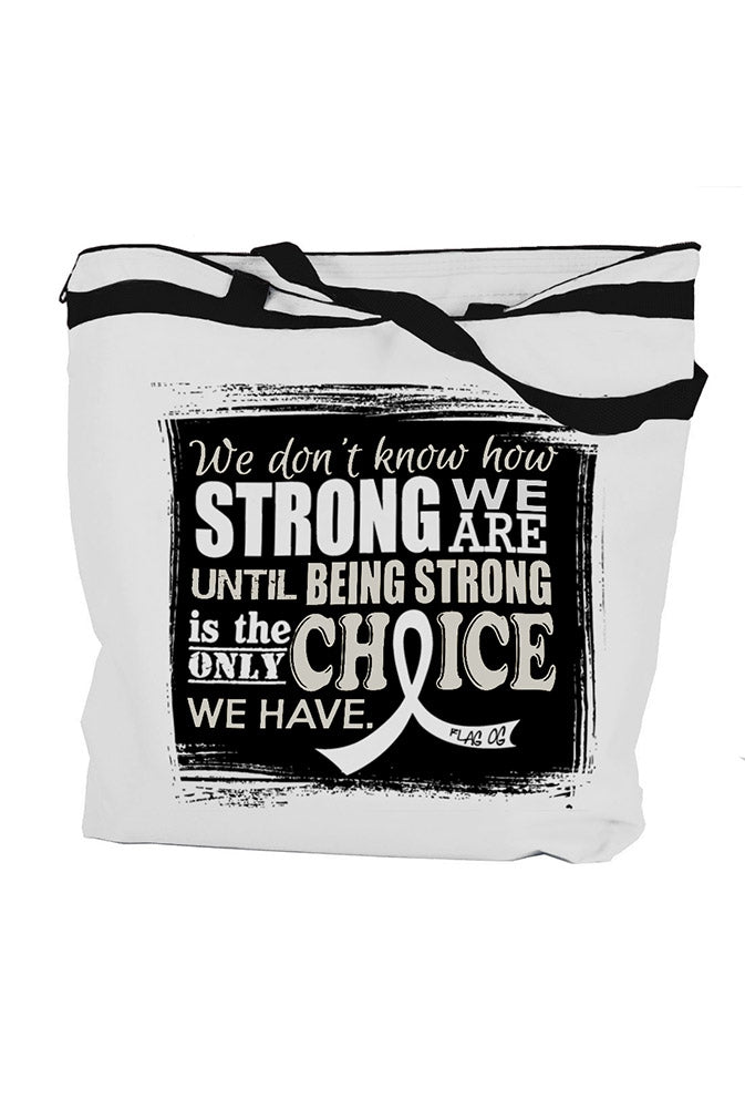 "How Strong We Are" Darcey Tote Bag - White