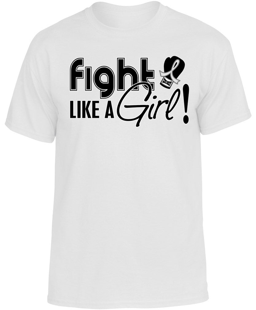 "Fight Like a Girl Signature" Unisex T-Shirt - White