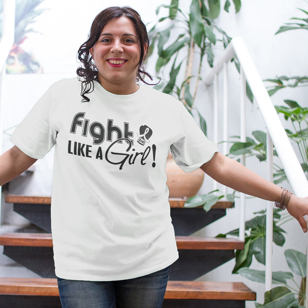 "Fight Like a Girl Signature" Unisex T-Shirt - White