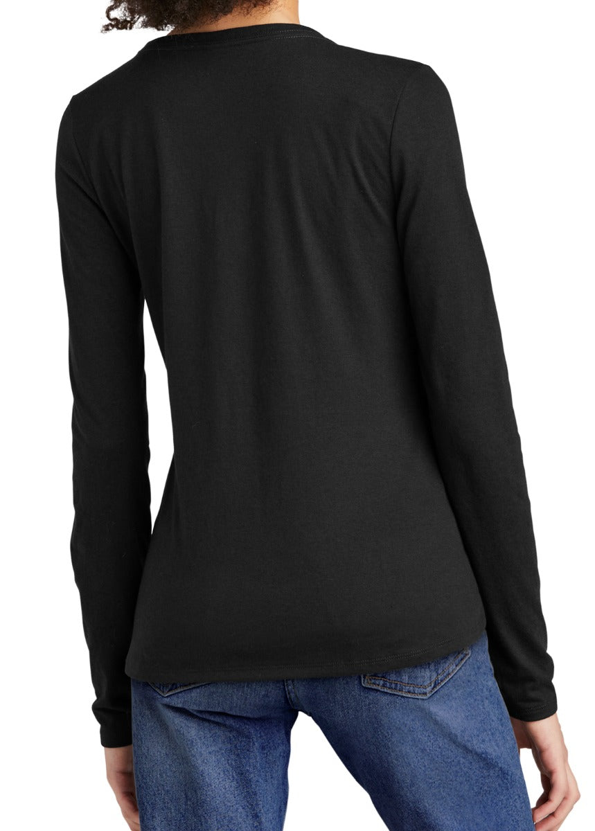 She Believed She Could Women's Tri-Blend Long Sleeve V-Neck T-Shirt - Black