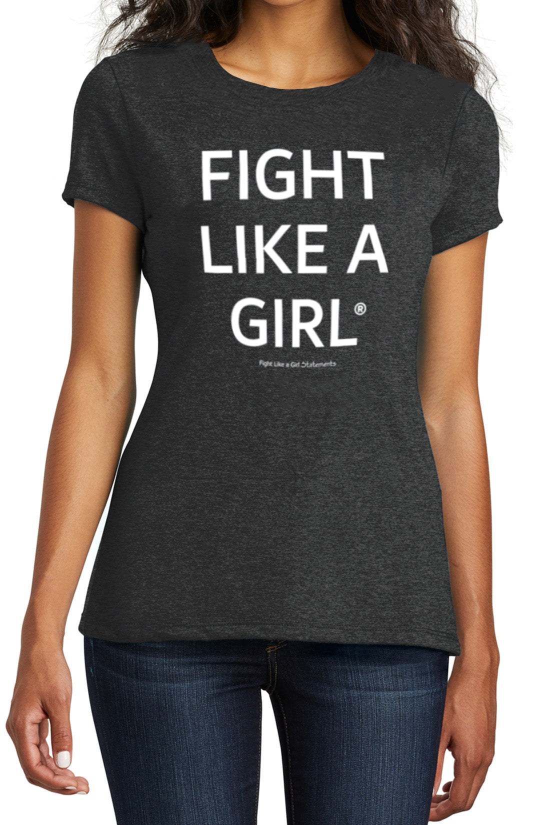 Fight Like a Girl Statements Women's Tri-Blend T-Shirt - Black Frost